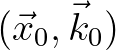 $(\vec{x}_0,\vec{k}_0)$